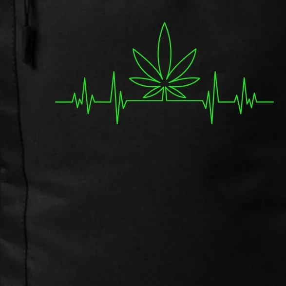 Marijuana Leaf Heartbeat Daily Commute Backpack