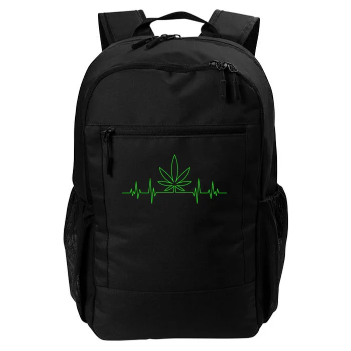 Marijuana Leaf Heartbeat Daily Commute Backpack