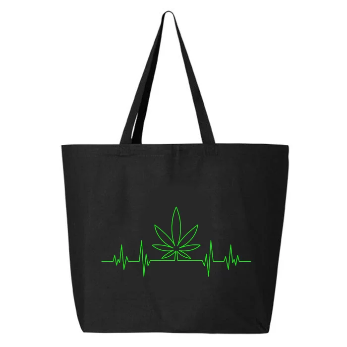 Marijuana Leaf Heartbeat 25L Jumbo Tote