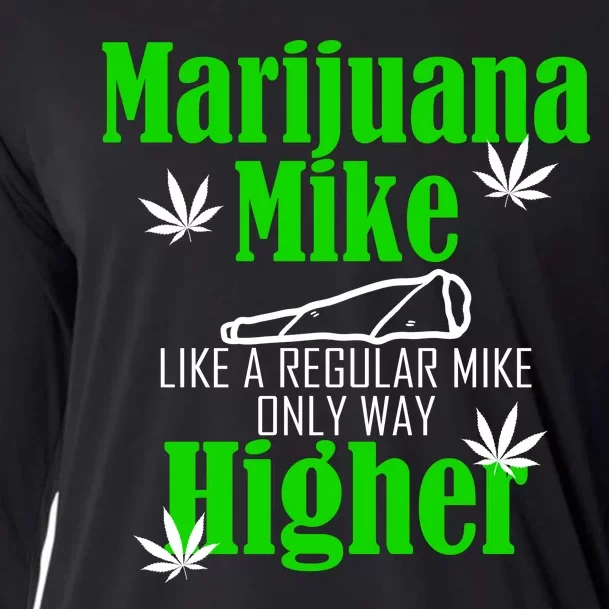 Marijuana Mike Funny Weed 420 Cannabis Cooling Performance Long Sleeve Crew