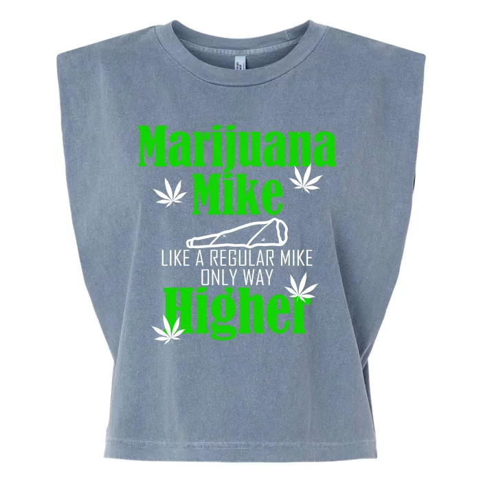 Marijuana Mike Funny Weed 420 Cannabis Garment-Dyed Women's Muscle Tee