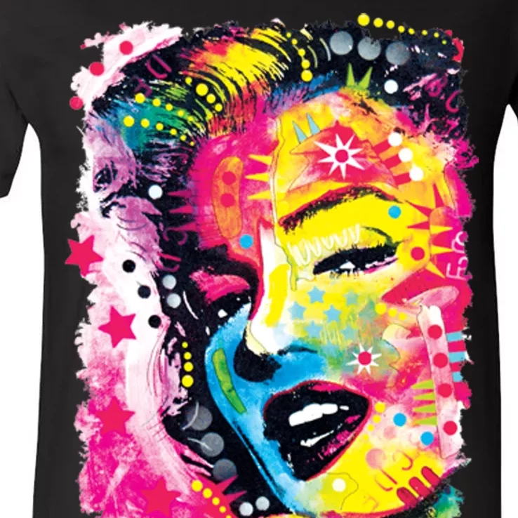 Marilyn Dean Russo Portrait Monroe V-Neck T-Shirt