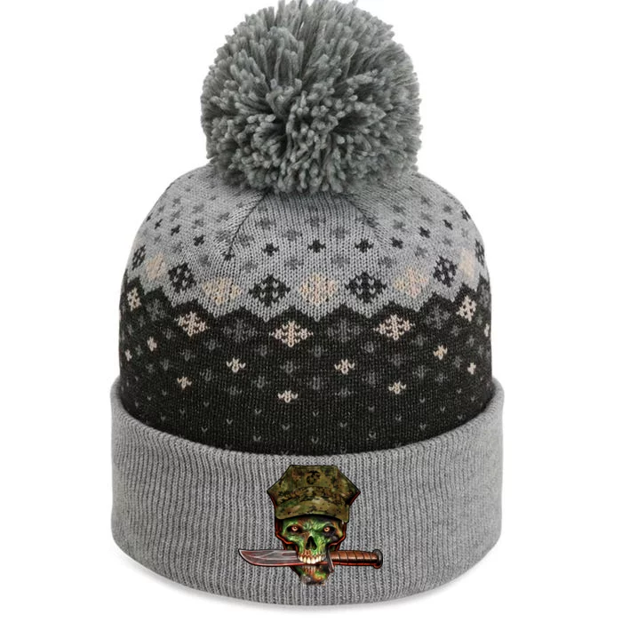 Marine Skull The Baniff Cuffed Pom Beanie