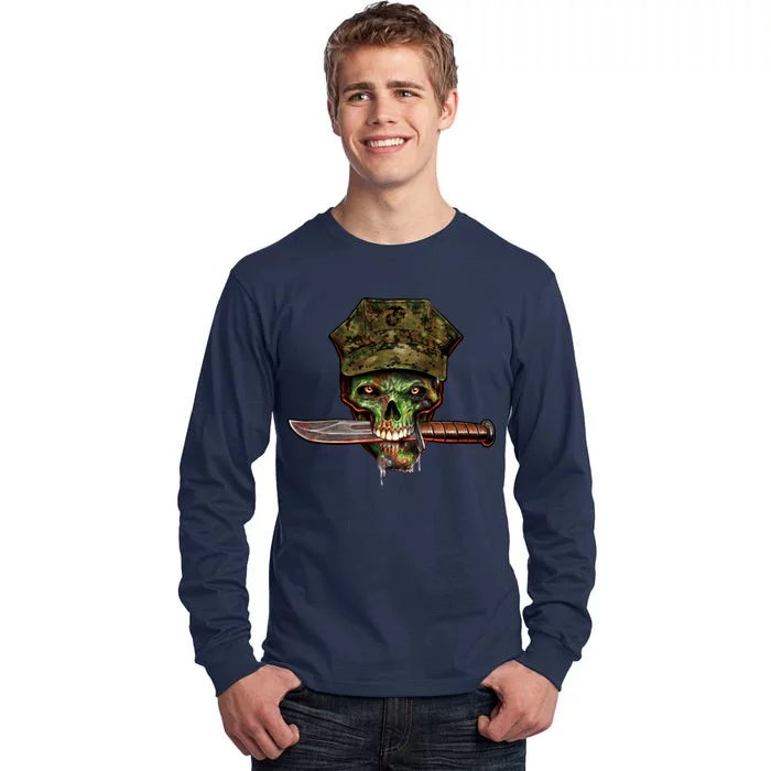 Marine Skull Tall Long Sleeve T-Shirt