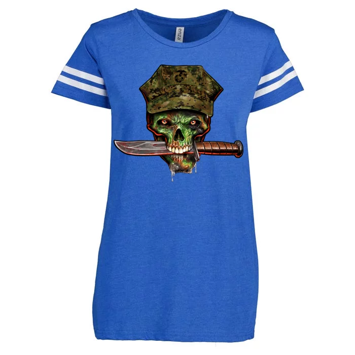 Marine Skull Enza Ladies Jersey Football T-Shirt