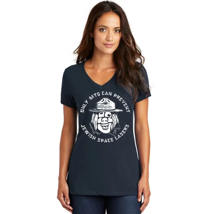 Marjorie Taylor Greene Jewish Space Laser Women's V-Neck T-Shirt