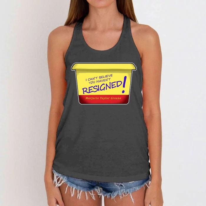 Marjorie Taylor Greene Margarine Politics Women's Knotted Racerback Tank