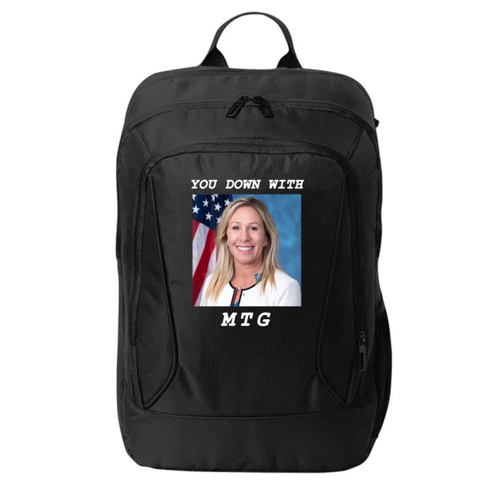 Marjorie Taylor Greene You Down With MTG City Backpack