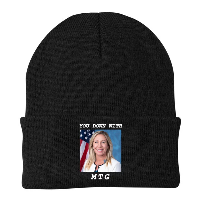 Marjorie Taylor Greene You Down With MTG Knit Cap Winter Beanie