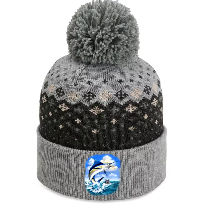 Marlin Fishing The Baniff Cuffed Pom Beanie