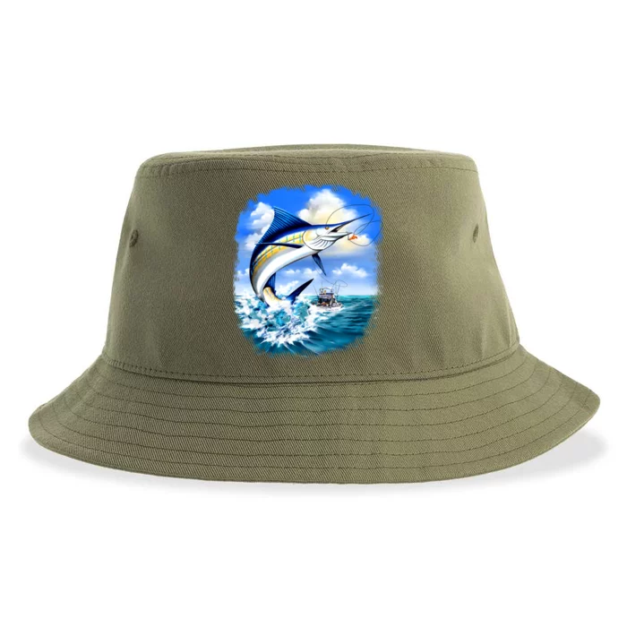 Marlin Fishing Sustainable Bucket Hat