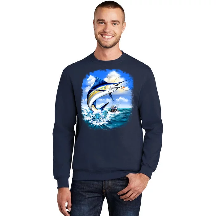 Marlin Fishing Tall Sweatshirt