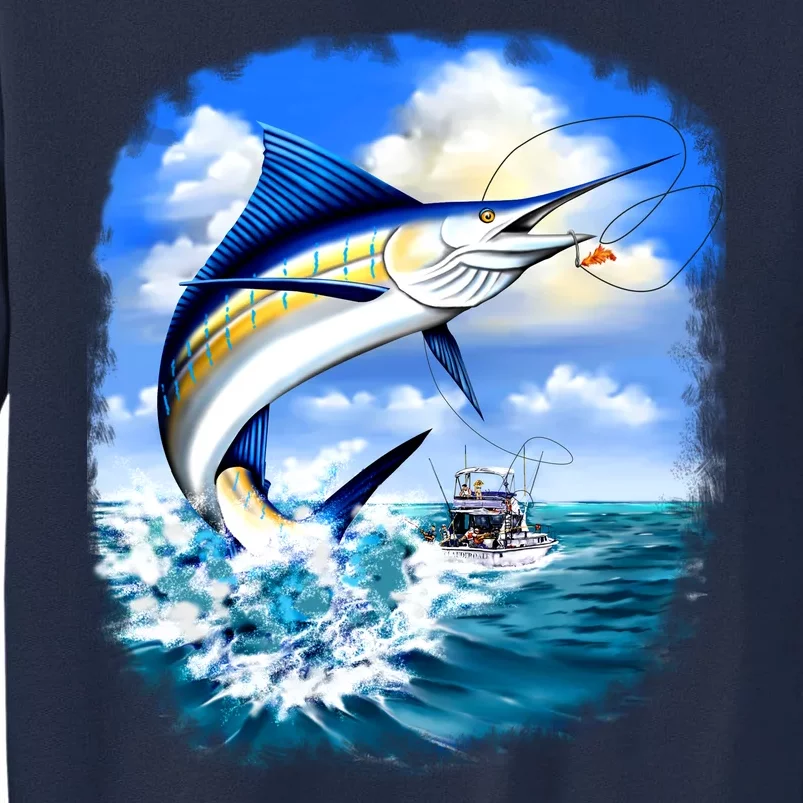 Marlin Fishing Tall Sweatshirt