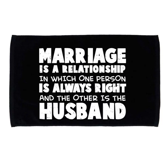 Marriage Is A Relationship Funny Husband Microfiber Hand Towel