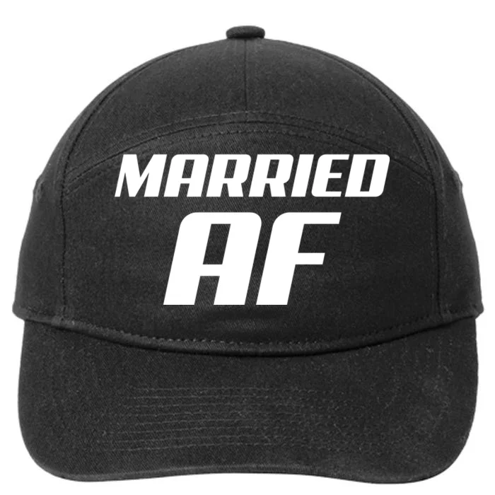 Married AF Funny Marriage Wedding 7-Panel Snapback Hat