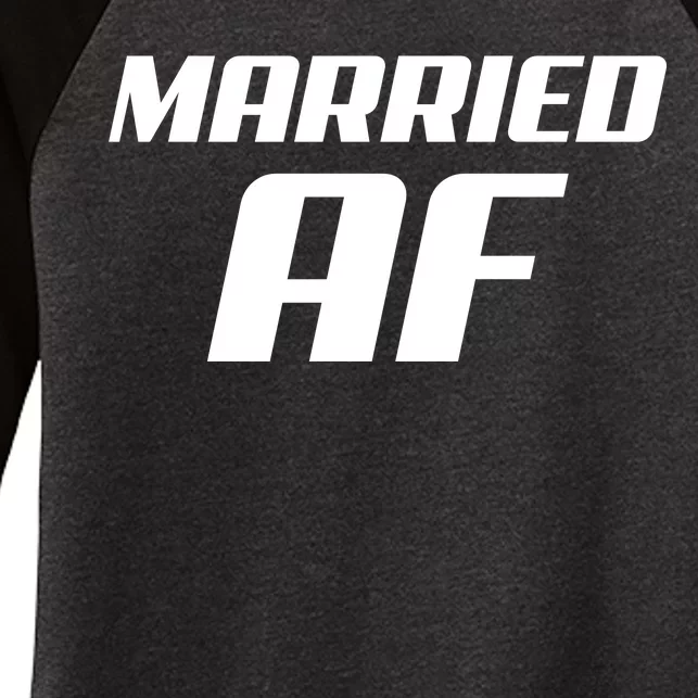 Married AF Funny Marriage Wedding Women's Tri-Blend 3/4-Sleeve Raglan Shirt