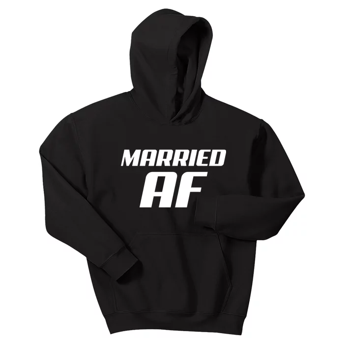 Married AF Funny Marriage Wedding Kids Hoodie