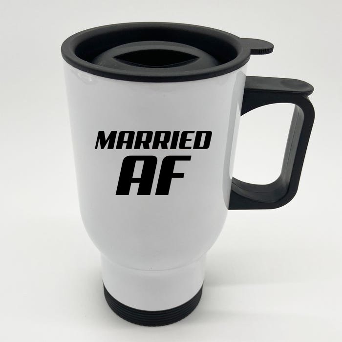 Married AF Funny Marriage Wedding Front & Back Stainless Steel Travel Mug