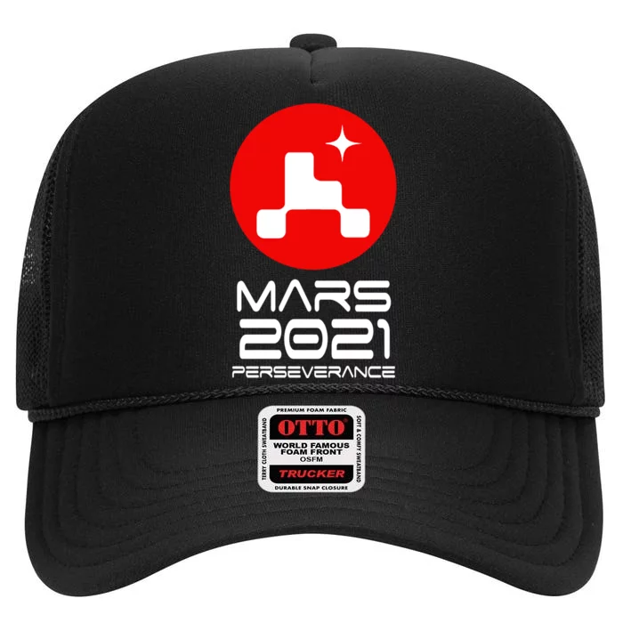 Mars 2021 Perseverance High Crown Mesh Trucker Hat