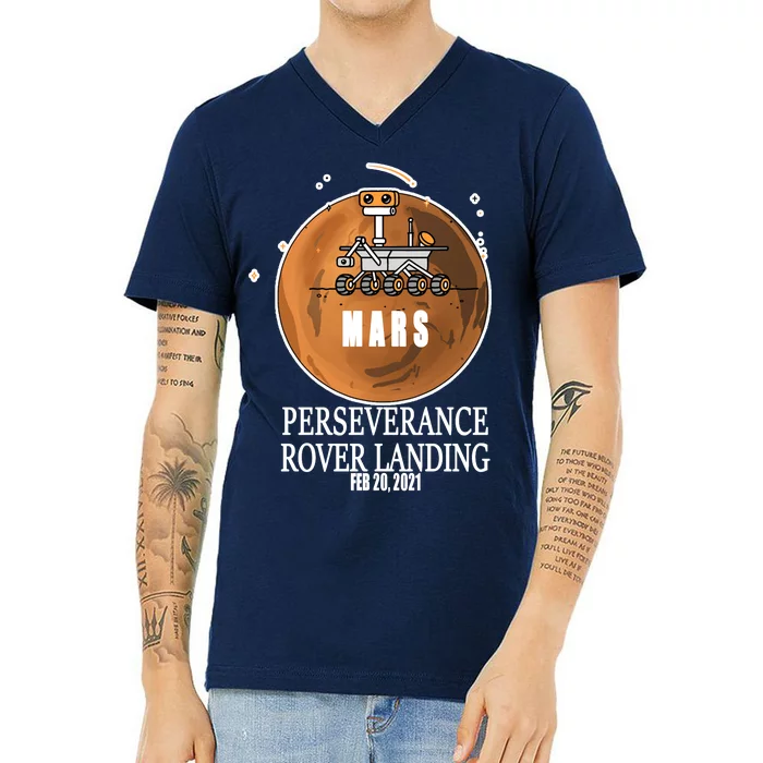 Mars Rover Landing Perseverance V-Neck T-Shirt