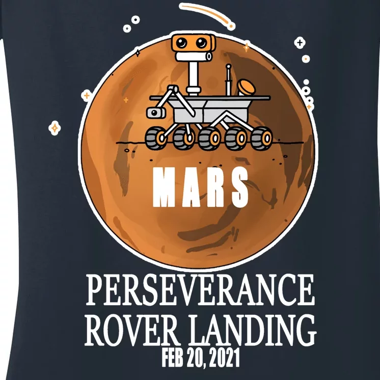 Mars Rover Landing Perseverance Women's V-Neck T-Shirt