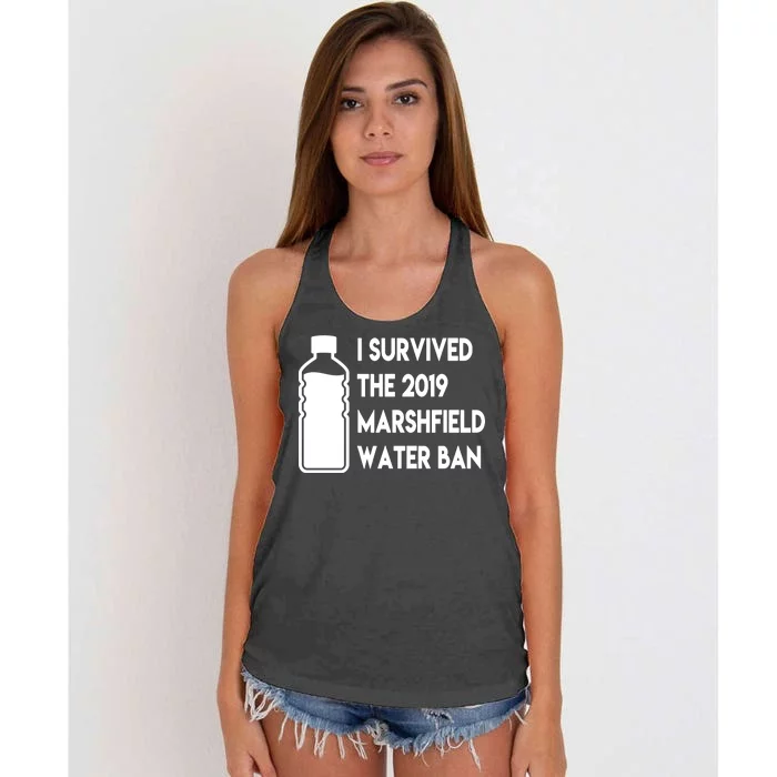 Marshfield water ban Women's Knotted Racerback Tank