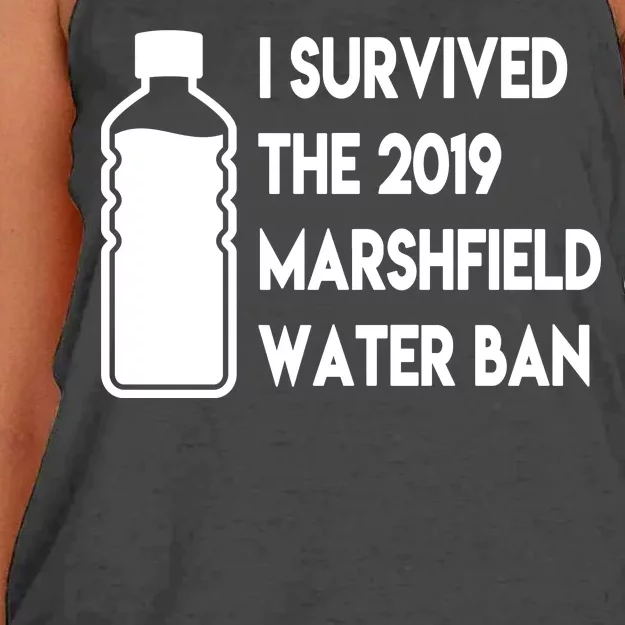 Marshfield water ban Women's Knotted Racerback Tank