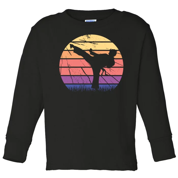 Martial Arts Retro Toddler Long Sleeve Shirt