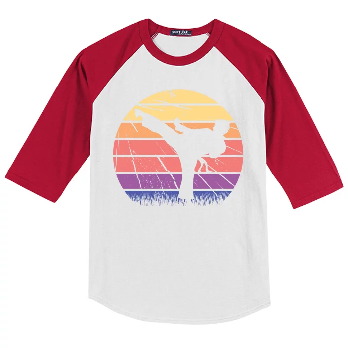 Martial Arts Retro Kids Colorblock Raglan Jersey