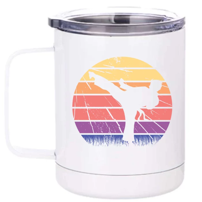 Martial Arts Retro Front & Back 12oz Stainless Steel Tumbler Cup