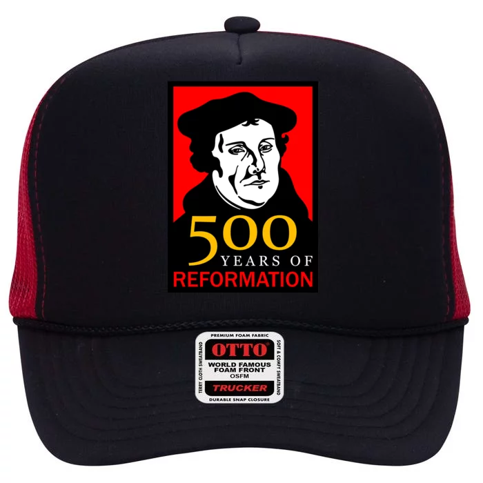 Martin Luther 500 Years of Reformation Day High Crown Mesh Trucker Hat