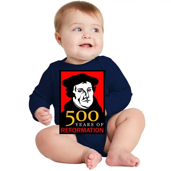 Martin Luther 500 Years of Reformation Day Baby Long Sleeve Bodysuit