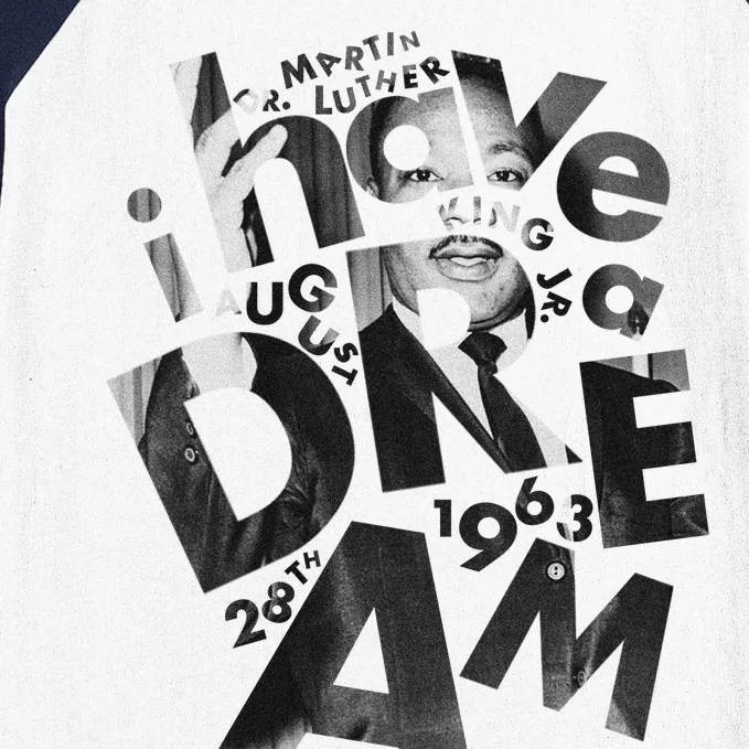 Martin Luther King I Have a Dream Photo Baseball Sleeve Shirt