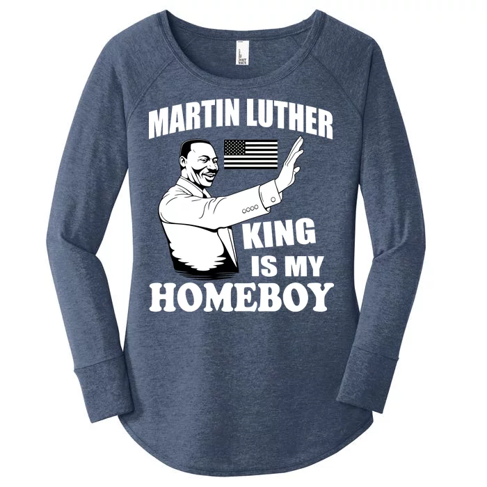 Martin Luther King Is My Homeboy Women's Perfect Tri Tunic Long Sleeve Shirt