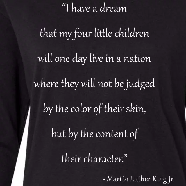 Martin Luther King Jr. Quote Womens Cotton Relaxed Long Sleeve T-Shirt