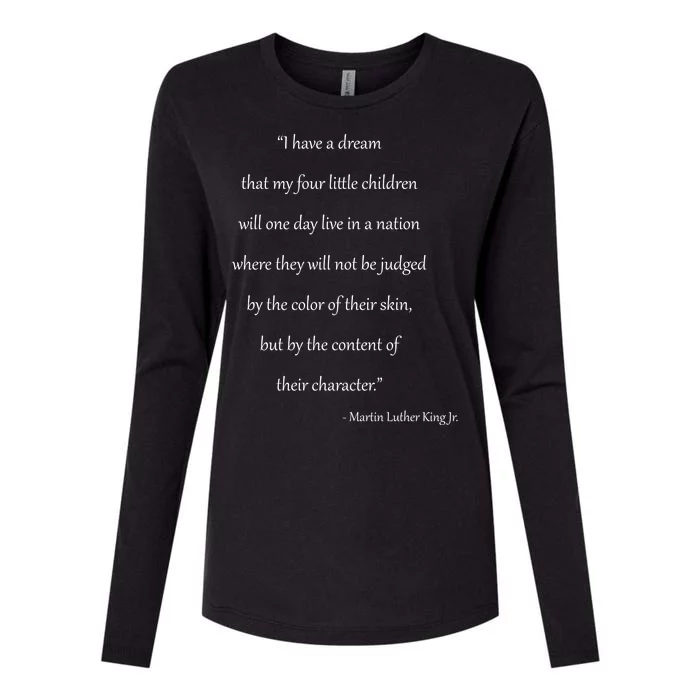 Martin Luther King Jr. Quote Womens Cotton Relaxed Long Sleeve T-Shirt