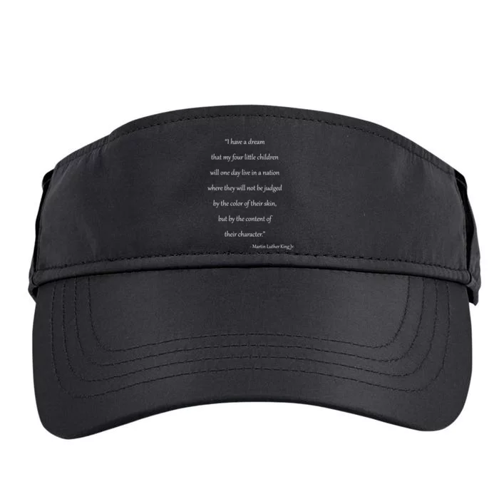 Martin Luther King Jr. Quote Adult Drive Performance Visor