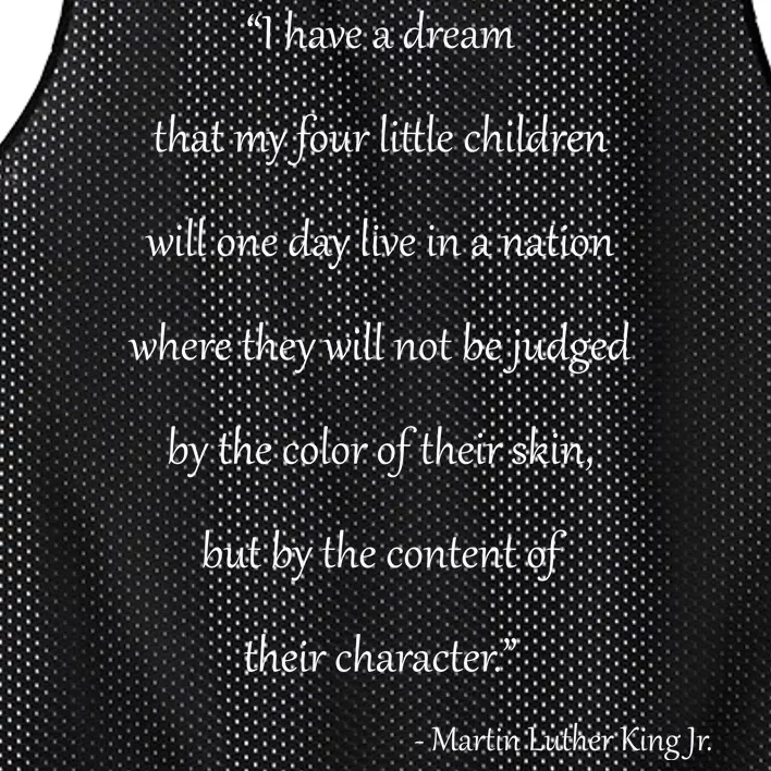 Martin Luther King Jr. Quote Mesh Reversible Basketball Jersey Tank