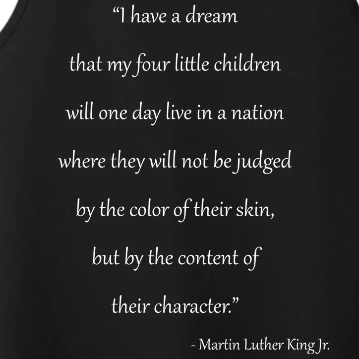 Martin Luther King Jr. Quote Performance Tank