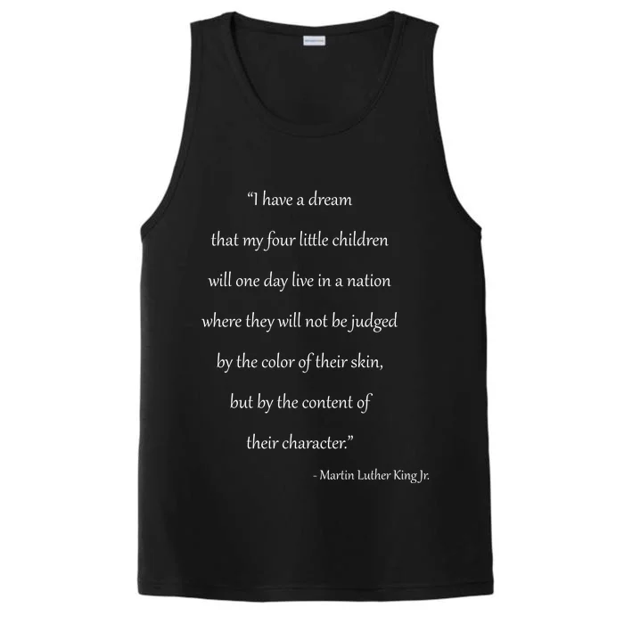 Martin Luther King Jr. Quote Performance Tank