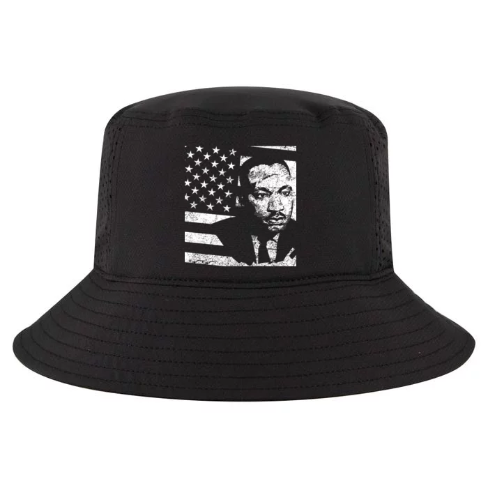 Martin Luther King Jr Distressed MLK Flag Cool Comfort Performance Bucket Hat