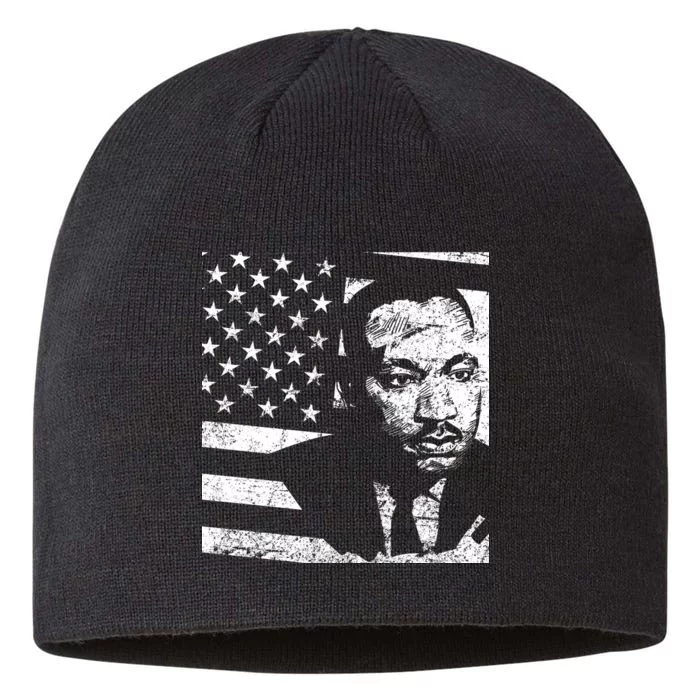 Martin Luther King Jr Distressed MLK Flag 8 1/2in Sustainable Knit Beanie