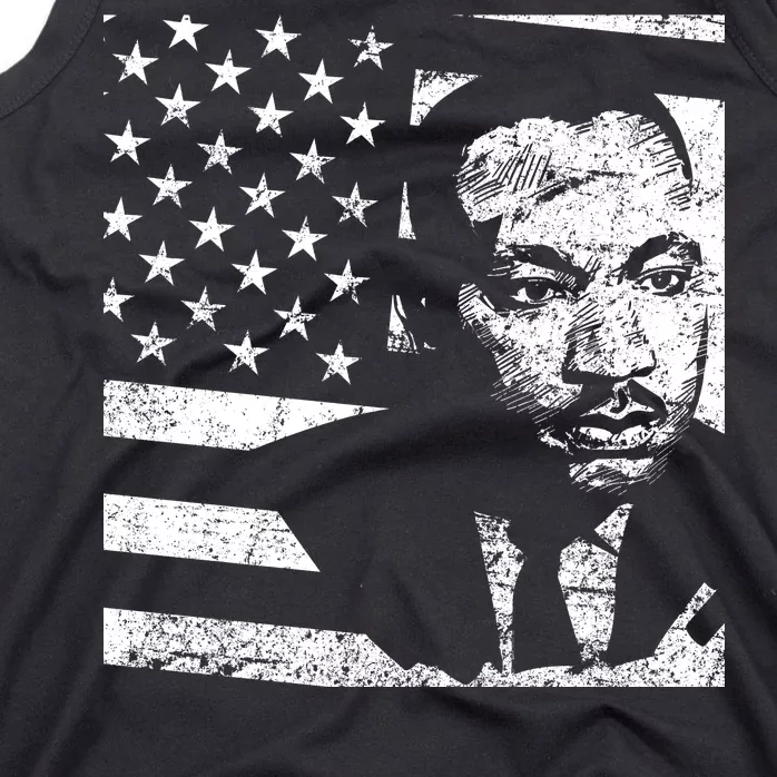 Martin Luther King Jr Distressed MLK Flag Tank Top