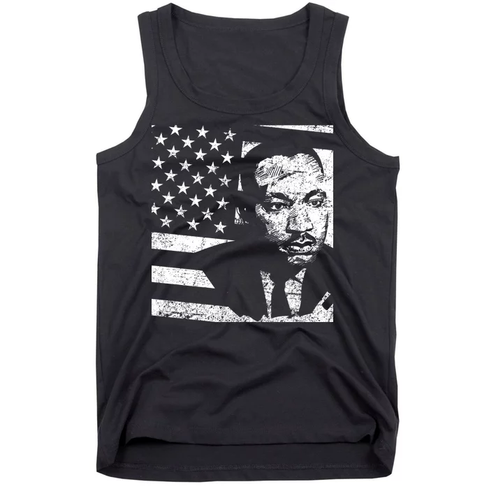 Martin Luther King Jr Distressed MLK Flag Tank Top