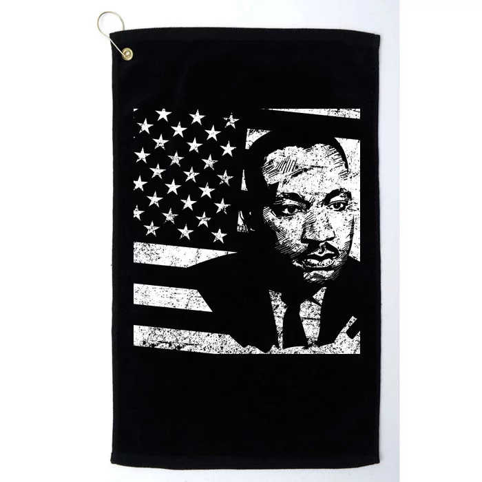 Martin Luther King Jr Distressed MLK Flag Platinum Collection Golf Towel