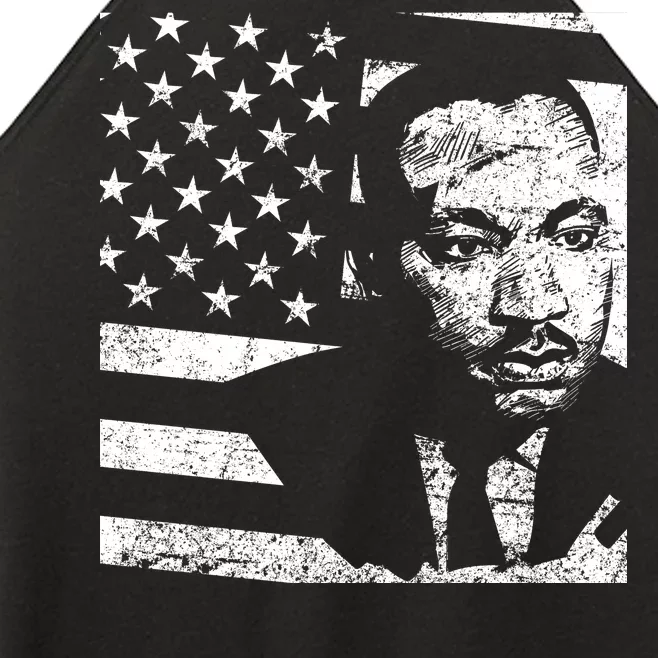 Martin Luther King Jr Distressed MLK Flag Women’s Perfect Tri Rocker Tank