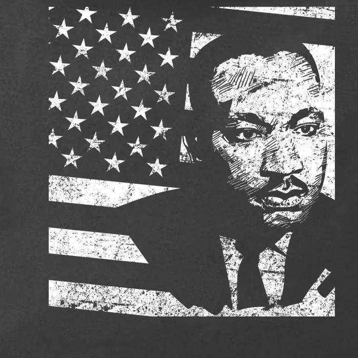 Martin Luther King Jr Distressed MLK Flag Zip Tote Bag