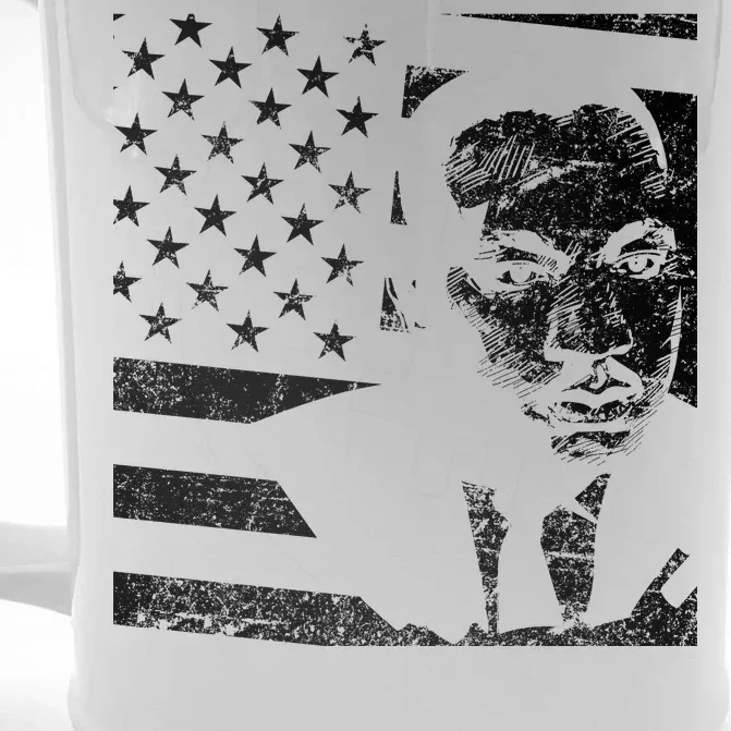 Martin Luther King Jr Distressed MLK Flag Front & Back Beer Stein