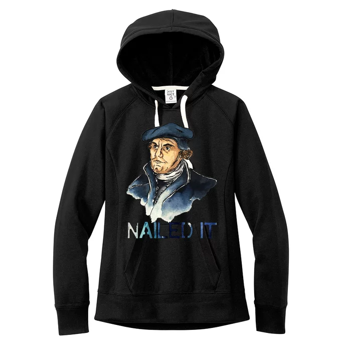 Martin Luther Nailed It Paint Stroke Women's Fleece Hoodie