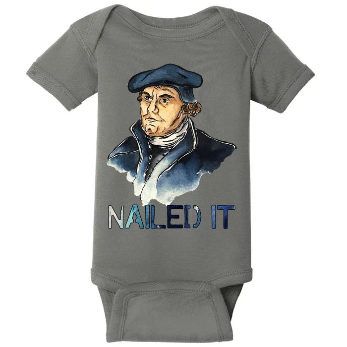 Martin Luther Nailed It Paint Stroke Baby Bodysuit